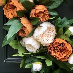 إكليل رودودندرون جديد عبر الحدود باب حائط موقد منزلي ، ديكور معلق من الفاوانيا. - Product Image 5