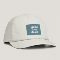 Casquette de baseball OEM imperméable en nylon couleur unie avec cordon, logo brodé personnalisé pour la pêche