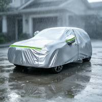 Housse de voiture Kaxinfeng, accessoires de voiture, fermeture éclair, argentée, résistante aux UV, en polyester, protection UV, imperméable, coupe-vent, protège