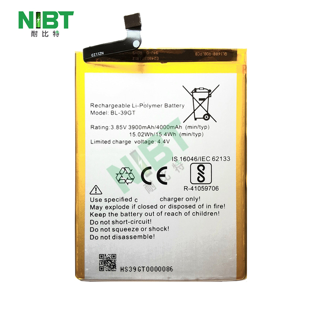 NIBT Wholesale Easy Replacement Battery 3.85V 3900mAh 15.01Wh Mobile Phone Batterie for Infinix TECNO CAMON I Twin IA5