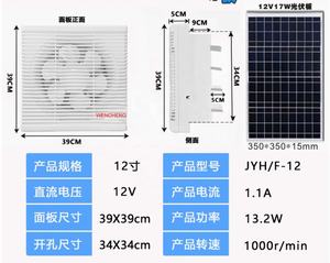 <span class=keywords><strong>Ventilateur</strong></span> d'extraction solaire <span class=keywords><strong>Ventilateur</strong></span> de panneau solaire <span class=keywords><strong>pour</strong></span> <span class=keywords><strong>serre</strong></span> de poulailler avec câble de 3 mètres - Product Image 3