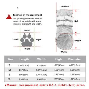 <span class=keywords><strong>4</strong></span> Piezas de Zapatos para Perros Pequeños, Botas para Cachorros, Reflectantes, Antideslizantes, Calcetines para Mascotas, Zapatillas Deportivas, Protector de Patas para Chihuahua Yorkshire - Product Image 5