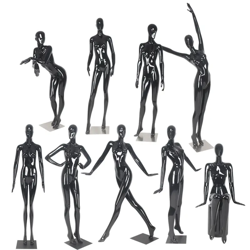 Wholesale black female mannequin full body dummy women posing mannequin