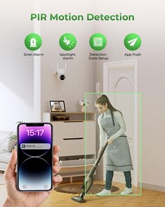 ソーラーセキュリティカメラ ワイヤレス屋外用 10インチモニター付き、10CH NVR 2K監視カメラ 360度対応 °   カラー暗視機能、500GB HDD - Product Image 5