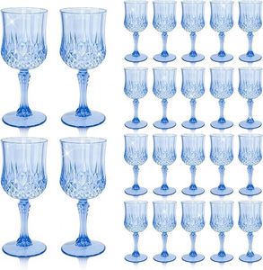 7OZ Purple Wine Plastic <b>Glasses</b>, Drinking Champagne <b>Glasses</b> Flutes <b>Crystal</b> Vintage Water Unbreakable Goblets for Wedding - Product Image 3