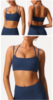 JY Nouvelle Arrivée 2025 Soutien-gorge de sport à maintien élevé, bretelles réglables, dos nu, coussinets amovibles, double couche, effet push-up, pour yoga et gym
