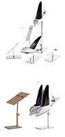 Étagère à chaussures simple et moderne en acier inoxydable doré réglable, pour femmes et hommes, présentoir à chaussures en métal
