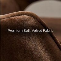 Fauteuil moderne en velours avec structure en acier et design ergonomique pour salon, chambre, hôtel et salle de séjour
