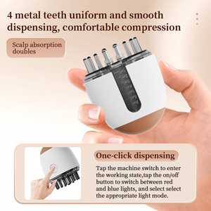 หวีไฟฟ้าสั่นสะเทือนความถี่สูง พร้อมไฟ LED บำบัดหนังศีรษะ เครื่องนวดศีรษะอัจฉริยะ สำหรับการปลูกผมและบำรุงหนังศีรษะ - Product Image 4