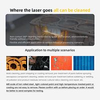 Machine portative continue d'enlèvement de peinture de laser d'acier de pistolet d'outil d'élimination de la rouille de nettoyage de laser de fibre