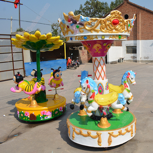3 ngựa ngựa ngựa nhỏ carousel, nhỏ vui vẻ đi vòng quanh công viên giải trí kiddie rides - Product Image 3