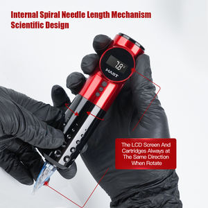 <span class=keywords><strong>Machine</strong></span> à <span class=keywords><strong>tatouer</strong></span> sans fil <span class=keywords><strong>Dragonhawk</strong></span> Mast Archer Rotating Coreless Motor avec 2 poignées jetables Course de 3.5mm - Product Image 5