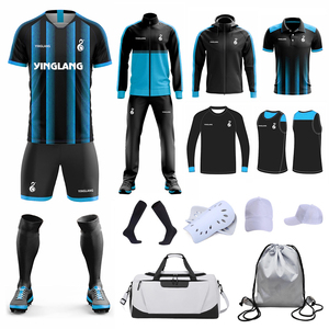 Set Personalizzato di Abbigliamento da <span class=keywords><strong>Calcio</strong></span> con Stampa in Sublimazione per Uomo, Uniformi da Allenamento per Squadre, <span class=keywords><strong>Maglie</strong></span> Retrò Thailandesi - Product Image 1