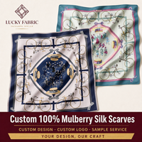 Écharpe de luxe en pure soie 65x65cm carrée, jacquard, ourlet roulotté à la main, vintage, cadeau d'entreprise pour femme, échantillon disponible, accessoire de mode