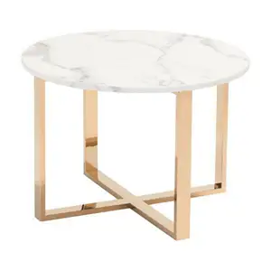 2022 Modern Marmorplatte Couch tisch Großhandel Moderne Innendekoration Metall Tee tisch Kleine kurze Tische