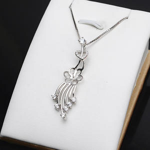 จี้เงินแท้ S925 รูปนกยูง ประดับมุก 664 เม็ด สำหรับผู้หญิง อุปกรณ์ DIY ตัวเรือนเปล่า ผลิตภัณฑ์กึ่งสำเร็จรูป จี้คริสตัล - Product Image 2