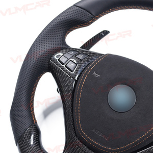 Volante de fibra de carbono brillante personalizado privado para <span class=keywords><strong>BMW</strong></span> <span class=keywords><strong>X5</strong></span> X6 E70 E71/cambio de paletas - Product Image 3