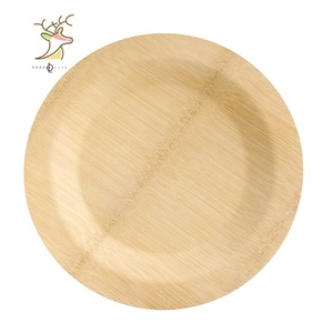 Assiettes biodégradables de 10 pouces en feuille de palmier Areca plats jetables en bambou en bois populaires pour les fêtes et les mariages - Product Image 4