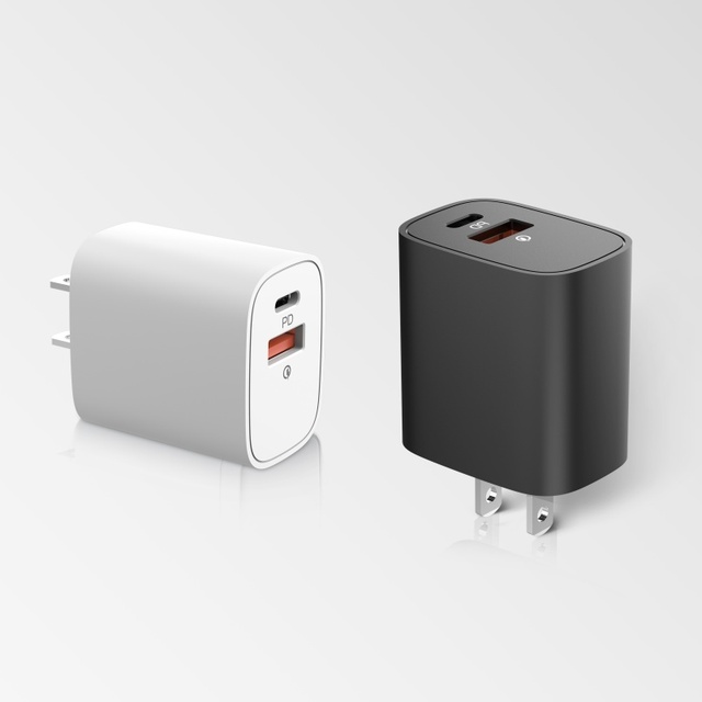 Premium Dual Ports 20W PD USB-C High-Speed Fast Charging Wall Adapter Smart IC Protection Eco-Friendly for IOS/Android