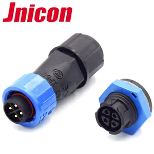 IP67 power plug 4 pin bulkhead waterproof connector M16 electrical 4 pin male female