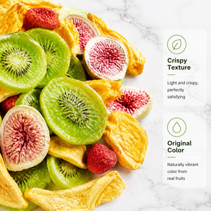 Croustilles de fruits mélangés cuites au four OEM en vrac <span class=keywords><strong>VF</strong></span>, 6 types : Kiwi, Fruit du Dragon, Fraise, Jackfruit – Snack sain et naturel, 10 kg, Prêt à consommer, 12 - Product Image 4
