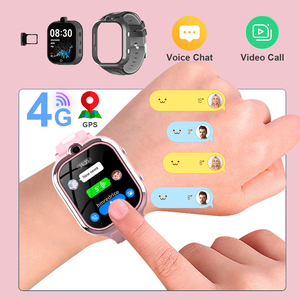 Montre connectée pour enfants <span class=keywords><strong>Android</strong></span> 8.1 avec caméra HD, appels vidéo, étanche IP67, GPS, <span class=keywords><strong>SMS</strong></span>, WhatsApp, calendrier, bracelet en silicone - Product Image 1