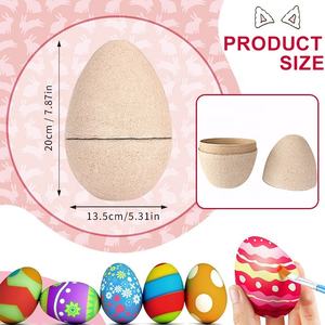 Huevos de Papel Maché Vacíos Biodegradables Personalizados para Manualidades, Decoraciones de Pascua con Temática de Pascua para Niños - Product Image 3