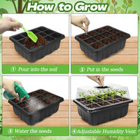 Kit de démarrage de graines de dôme d'humidité Mini kit de germination de serre pour la culture de graines en plastique et plateaux de démarrage de graines PS