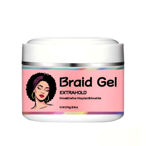 Gel coiffant sans alcool personnalisé pour cheveux bouclés, fixation forte, anti-frisottis, sans traces blanches, pour tresses 4C - Product Image 1