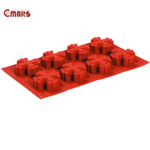 [Bakeware-30x17.5x2.5cm silicone] Croix Occitane 8 cavités. Petite Rose 15-Cavity Big Square <span class=keywords><strong>Savarin</strong></span> 8-Cavity Medium Oval <span class=keywords><strong>Savarin</strong></span> - Product Image 1