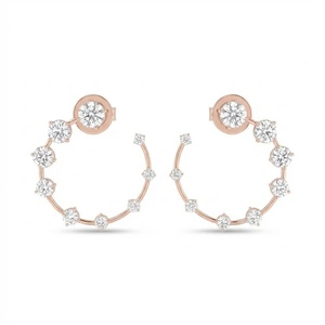Pendientes de Aro Redondos con Diamantes - Oro de 9k, 14k y 18k - Product Image 3