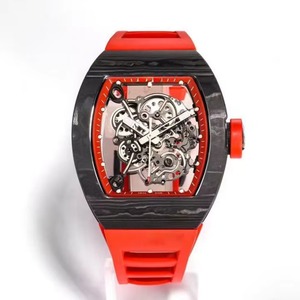 Luxury and high-end 055 Crimson top-grade carbon fiber skeletonized tourbillon <b>automatic</b> mechanical men's water-resistant watch - Product Image 6