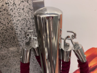 Poteau de barrière en acier inoxydable de bornes de sécurité amovibles avec corde