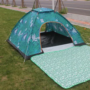 야외 캠핑 접는 3-4 명 비치 쉬운 속도 오픈 더블 자동 팝업 텐트 텐트 야외 비상 생존 도구