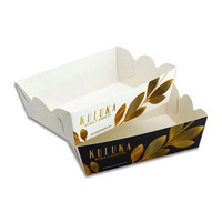 900ml Jetable Brun 3 Lb Stand Kraft Traite Hot Dogs Papier Alimentaire Bateau Papier Plateaux Bateau Imprimé À Emporter Repas Gaufre Plateau