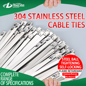 Attaches de câble en acier inoxydable 304 en usine avec attaches de câble autobloquantes enveloppes de <span class=keywords><strong>serre</strong></span>-câble - Product Image 2