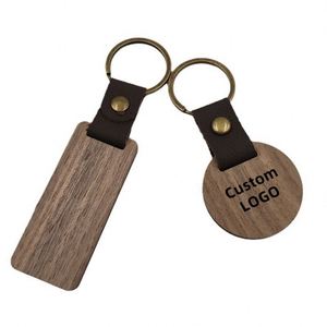พวงกุญแจไม้แกะสลักพร้อมสลักด้วยเลเซอร์แบบปรับแต่งได้หลากหลายรูปแบบ DIY - Product Image 1