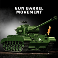 Mainan Puzzle Merakit Tank Berat M26 Pershing Amerika Perang Dunia II Tingkat Kesulitan Tinggi