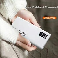 Yüksek Kapasiteli 20000mAh PD 40W Süper Hızlı Şarjlı Taşınabilir Şarj Cihazı QC3.0 Tip C Powerbank Telefon Tablet Dizüstü Bilgisayar için