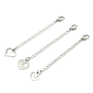 Pendentif en forme de cœur en acier inoxydable pour sacs, accessoires de bijoux, bracelets et colliers DIY, breloques unisexes tendance, couleur or et argent - Product Image 3
