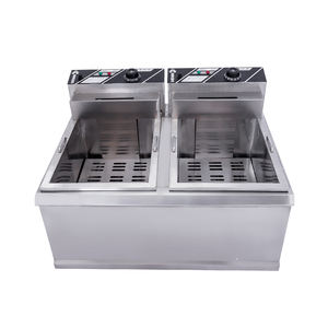 Restaurant Commercial double Réservoir <span class=keywords><strong>friteuse</strong></span> électrique rapide <span class=keywords><strong>friteuse</strong></span> usine en gros - Product Image 4