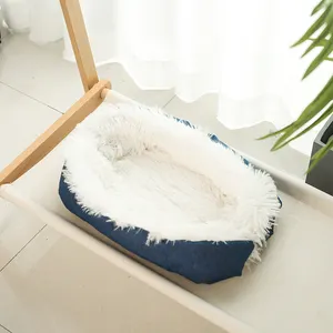 2 in 1 dog calming expandable kennel soft doghouse multi-colors PP cotton waterproof plush pet bed sofa