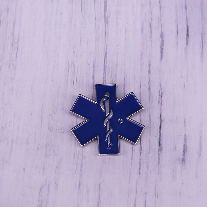 Star of Life EMS EMT paramedis pin cara yang indah untuk menunjukkan dukungan untuk profesi medis darurat tersebut