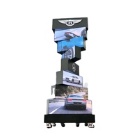 Affichage LED P2 modulaire rotatif à 25 couches, luminosité 400-600 cd, angle de vision 360°, simple/double face, utilisation en intérieur, montage mural/personnalisé