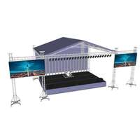 Pantalla de armazón de marco de aluminio Line Array con plataforma de escenario, Perno de espiga, luces de escenario de concierto, armazón de exposición