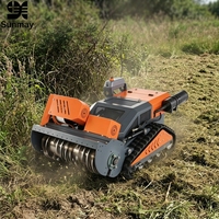 Tondeuse robot à chenilles industrielle sans fil certifiée CE EPA, moteur essence 4 temps monocylindre 8500W, télécommandée