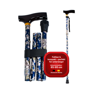 Bâton de marche avec poignée en plastique, tige en aluminium et embout en caoutchouc pour la randonnée, avec une prise confortable et unique, pliable - Product Image 1