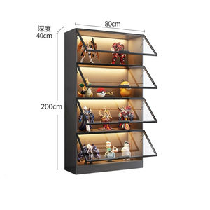 Vitrina de Madera LEGO, Estante de Regalo Ecológico <span class=keywords><strong>con</strong></span> Tira de Luz para Muebles de Hogar, Uso en Sala de Estar - Product Image 1