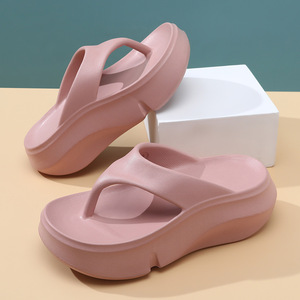Guru Women's Thick Sole <b>Flip</b> <b>Flops</b> EVA Breathable Non Slip Summer Sandals <b>White</b> Black Pink Sand Color - Product Image 4