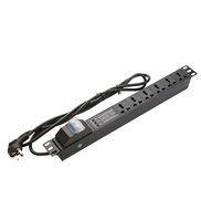 Barre de distribution d'alimentation AC 6 voies en alliage d'aluminium universelle pour centre de données, avec certification RoHS CE TUV